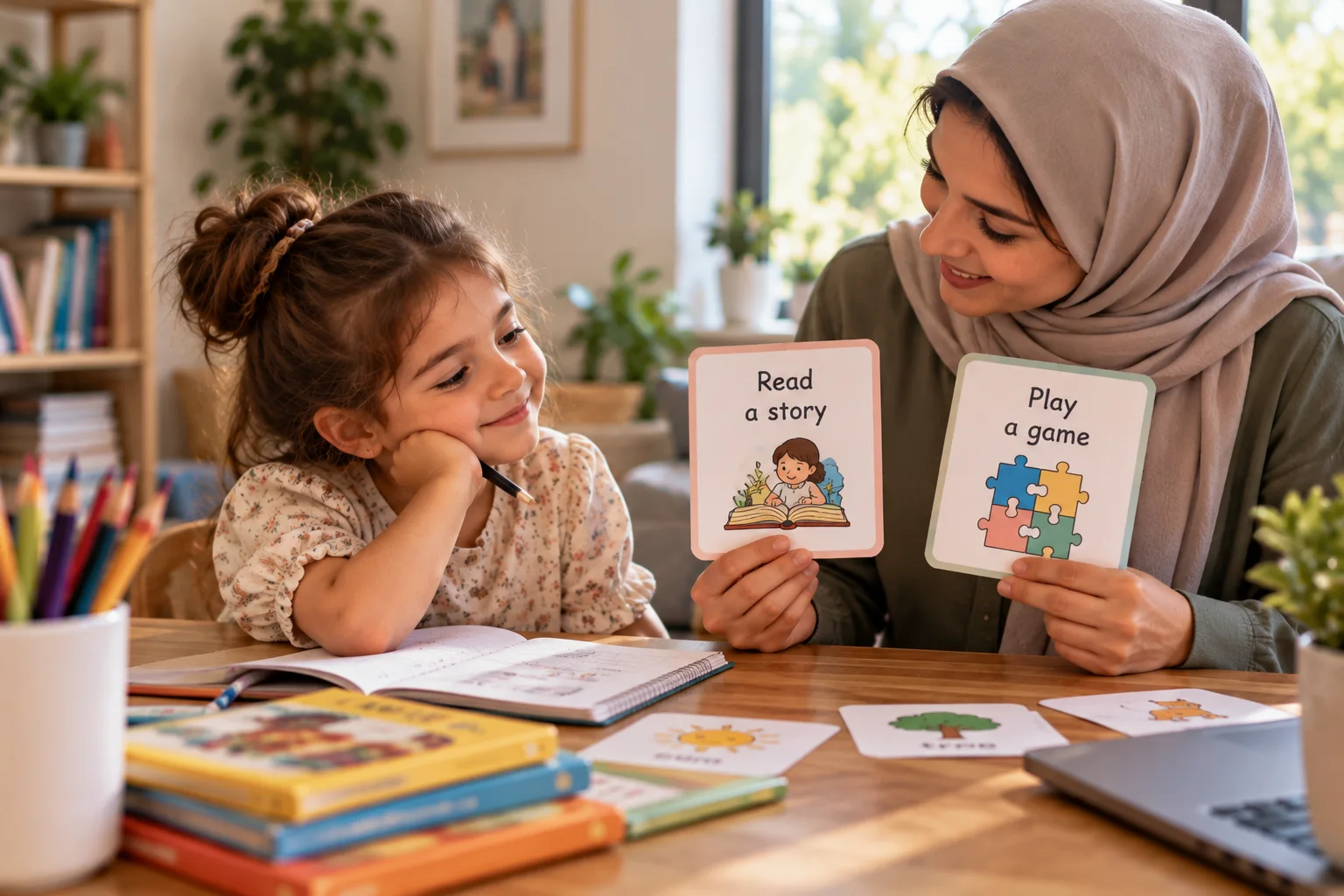 ایجاد حق انتخاب برای کودک بین داستان و بازی در یادگیری زبان انگلیسی