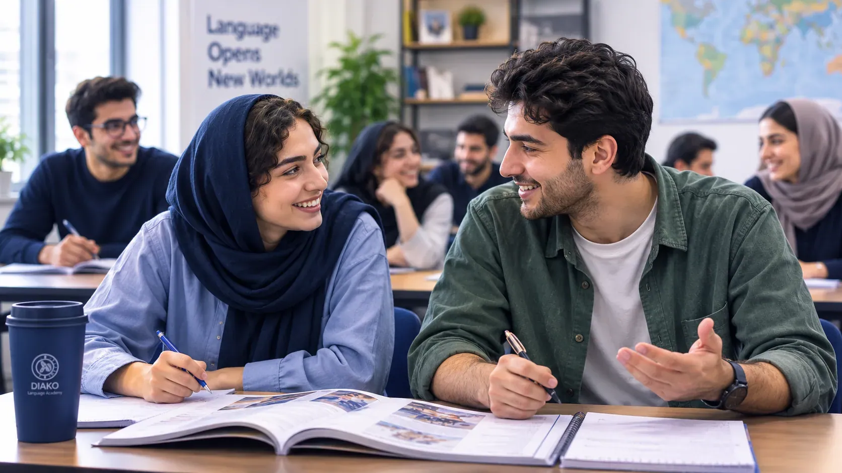 کلاس حضوری عادی زبان در دیاکو
